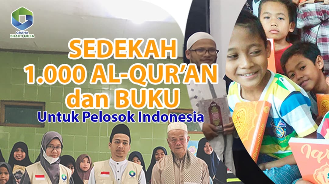 Sedekah 1000 Alquran, Buku, dan Alat Tulis Sekolah
