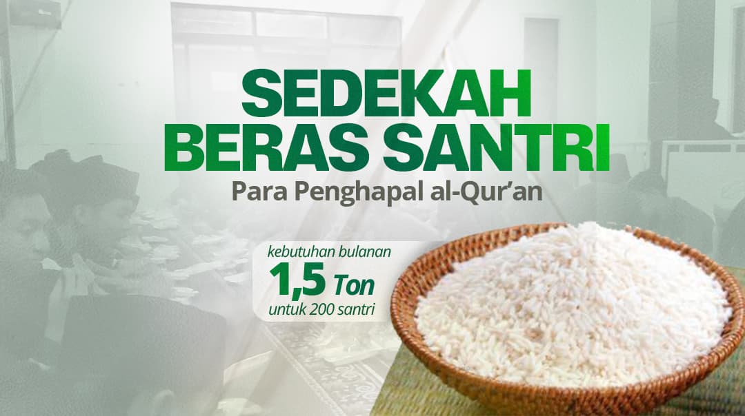 Sedekah beras santri penghafal al quran