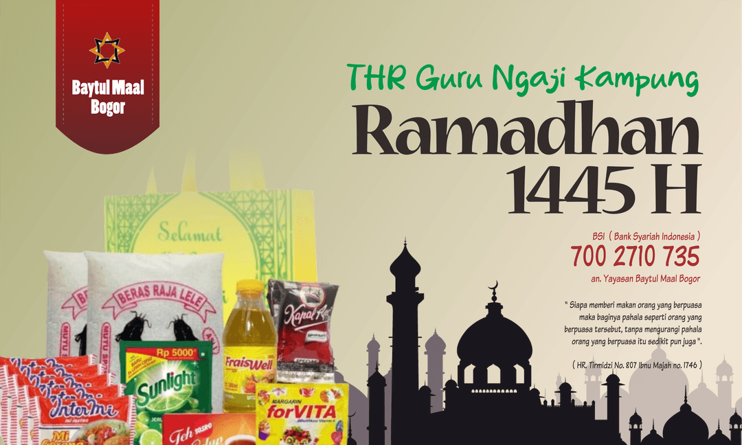 Tebar THR Untuk Guru Ngaji Kampung Ramadhan 1445 H